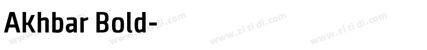 Akhbar Bold字体转换